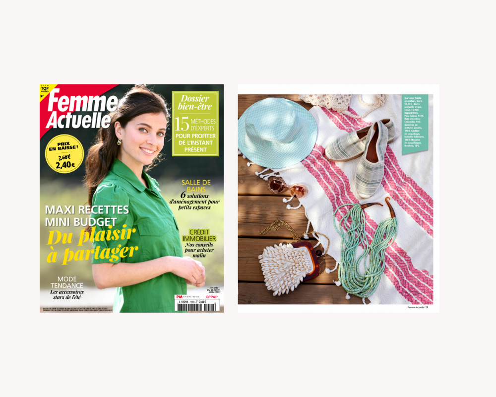 Magazine Femme Actuelle la sélection look cool pour l'été avec le bob Ombrelle UPF50 antiuv