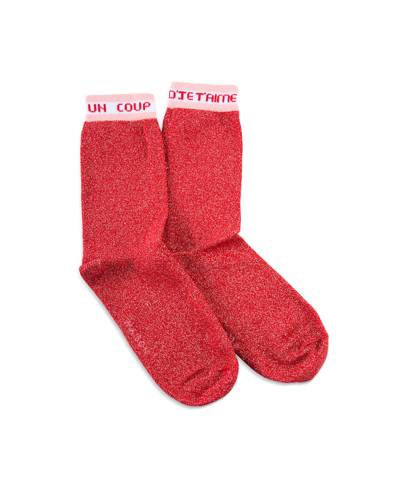 chaussettes femme écoresponsable fabriqué en France anti uv occitanie rose rouge pailletées maison causettes éthique UPF50 Ombrelle