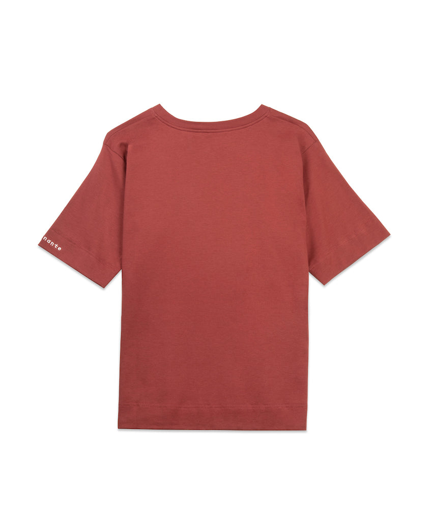 tee-shirt rayonnante femme terracotta coton supima anti-uv UPF50 écoresponsable made in europe éthique ombrelle