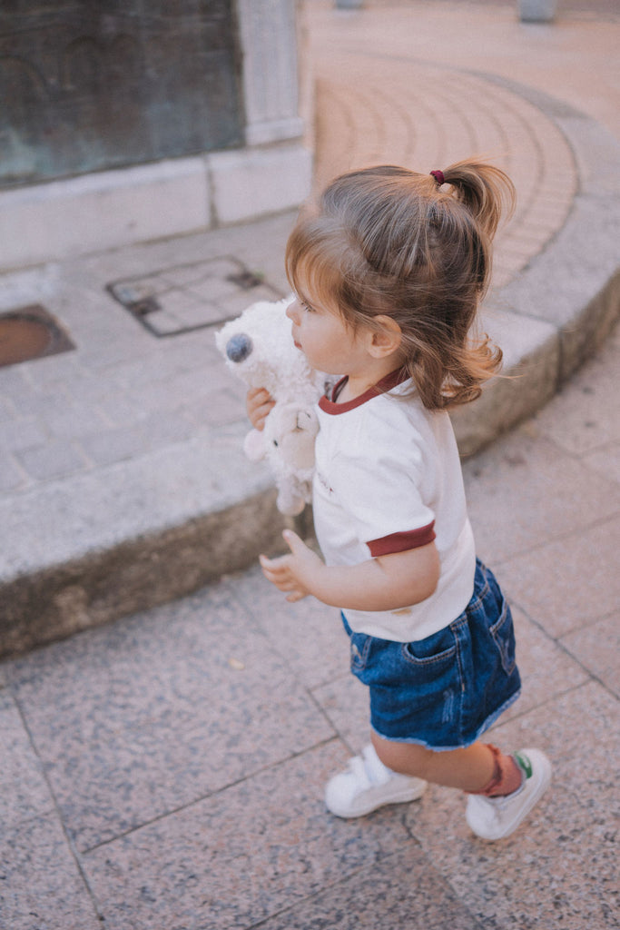 tee-shirt manches courtes anti-uv cool-kid enfant garçon fille blanc terracotta coton supima oekotex biologique écoresponsable éthique UPF50 ombrelle